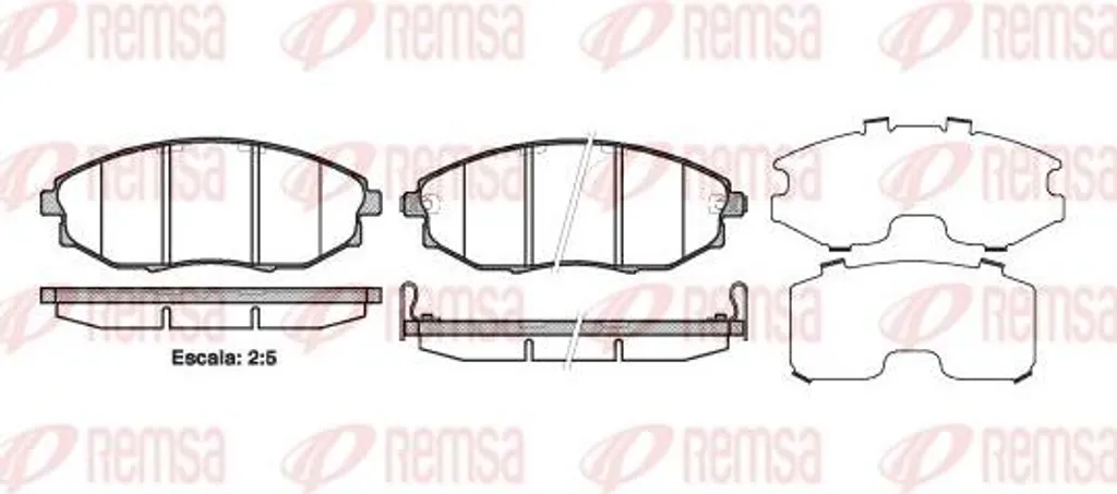 Supprimez les bruits de freinage - Plaquettes REMSA 1223.02 OE 96952179