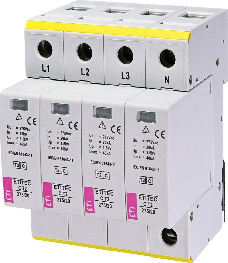 Ogranicznik przepięć ETITEC C T2 275/20 4+0 002440395 Zdjęcie produktu 