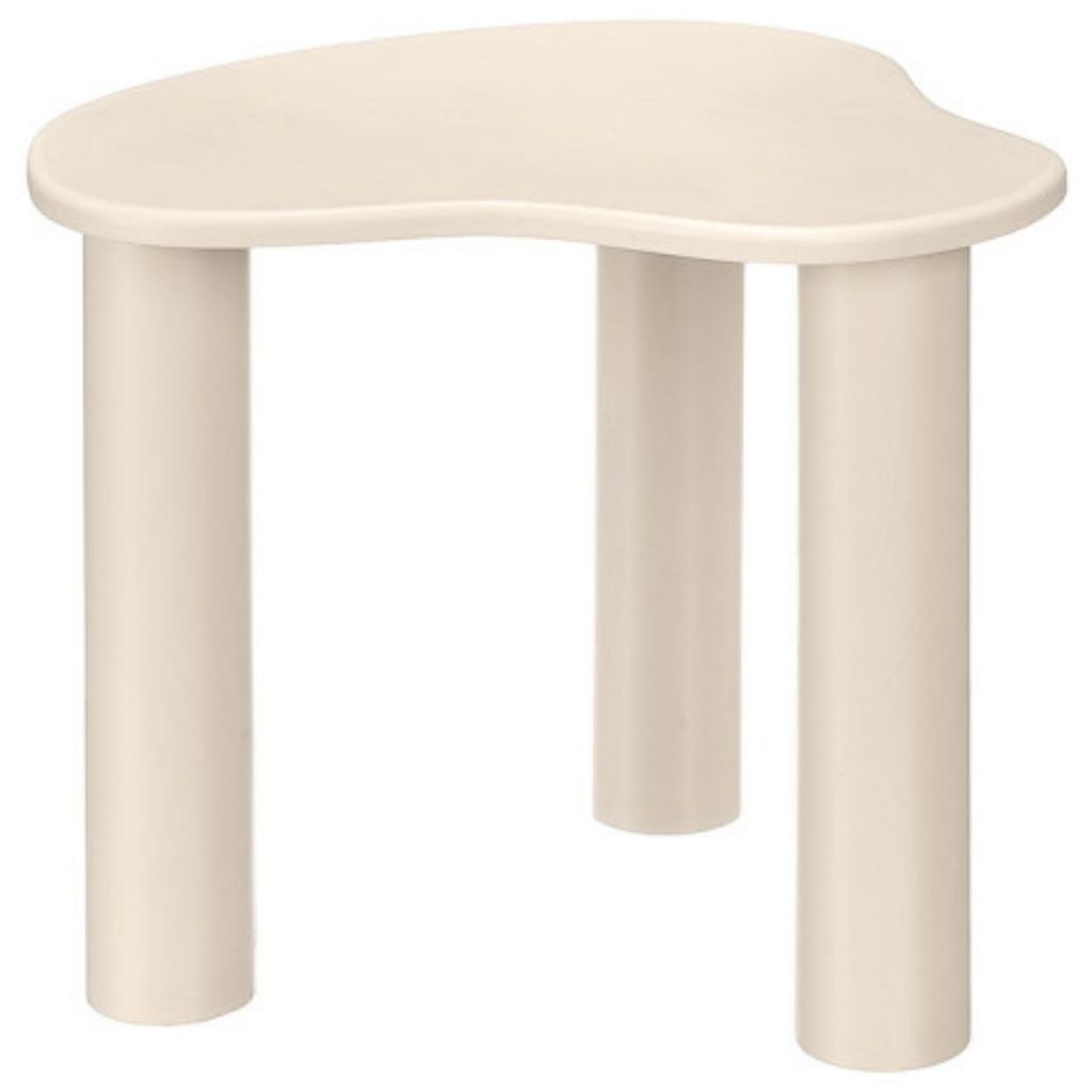 Arte Regal | Couchtisch - Wohnzimmertisch - 45 x 45 x 40 cm - beige - runder Sofatisch - Holz und Kunststoff - Boho