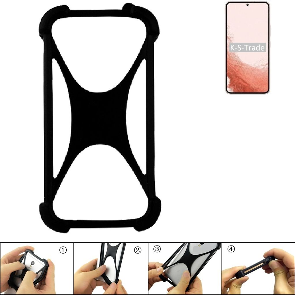 K-S-Trade Handy-Hülle Schutz-Hülle kompatibel mit Samsung Galaxy S22 Exynos Silikon Bumper TPU Softcase Smartphone Stoßschutz, schwarz