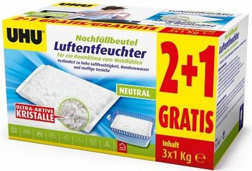 UHU Luftentfeuchter Refill 3x1000g 4026700472103 Produktbild 