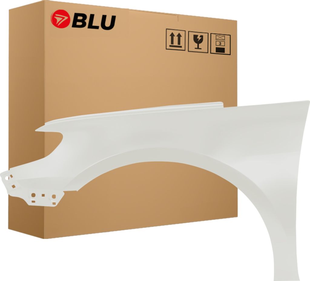 BLU Kotflügel Passend für VW Volkswagen Passat CC LC9A Links Weiss PureWeiss | 2008-2012 | Vorderseite Vorne | Lackiert | Einbaufertig