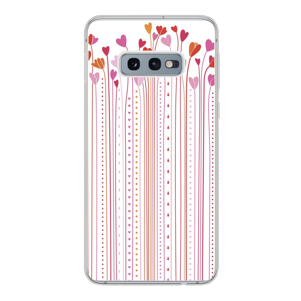 MuchoWow Handyhülle Schutzhülle Hülle für Samsung Galaxy S10e Eine Illustration der wachsenden Herzen Silikon Softcase Handy Hülle - Handy