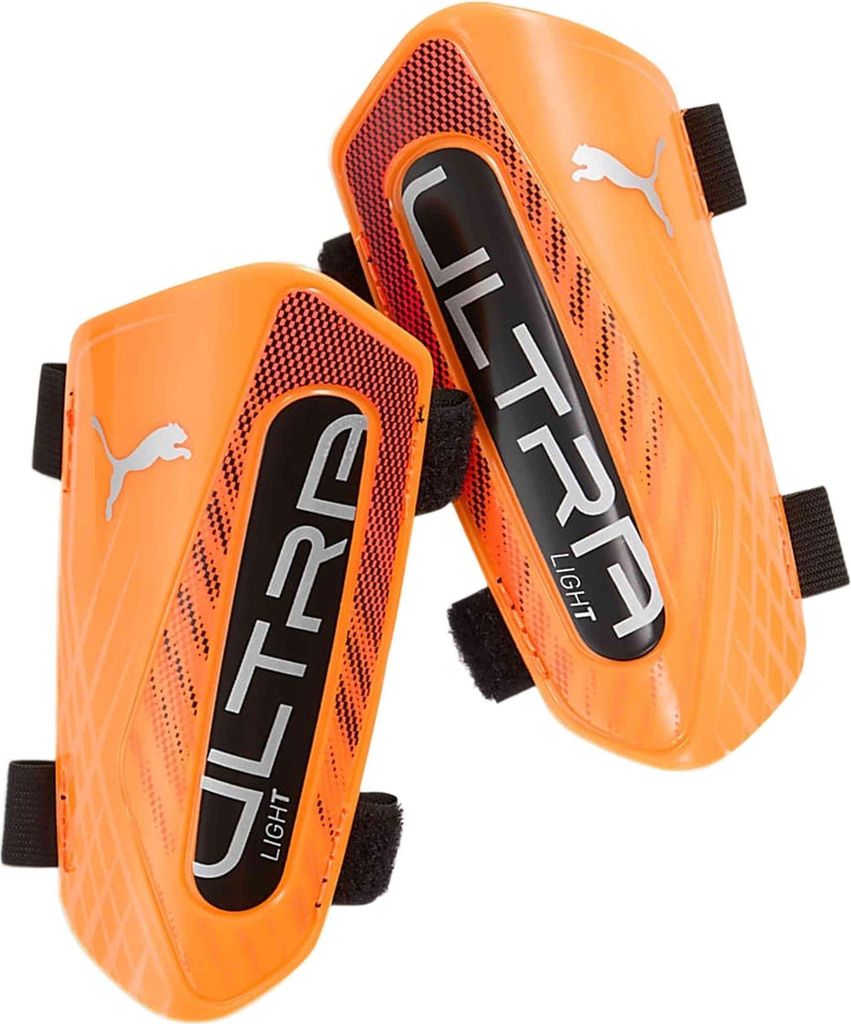 Puma Shin pads 030992-05 in Heat Fire-Glowing Red-PUMA Black color size large
