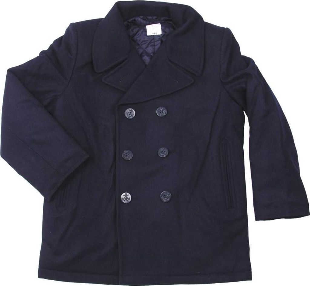 MFH US Pea Coat, blau,mit blauen Knöpfen