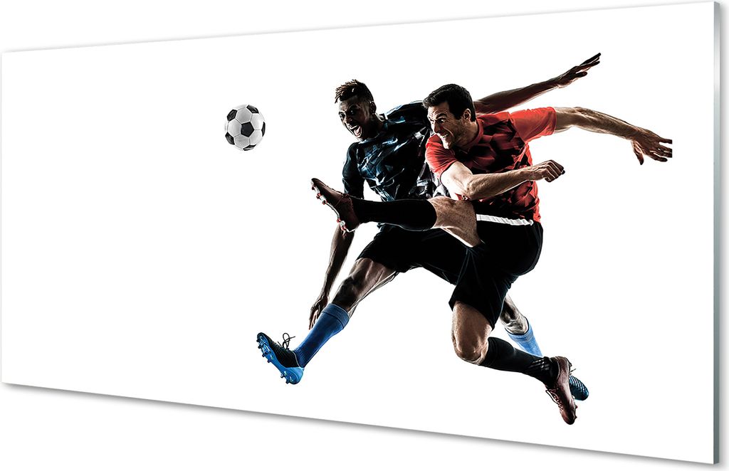 Glasbilder 100x50 Wandkunst Männer Fußball