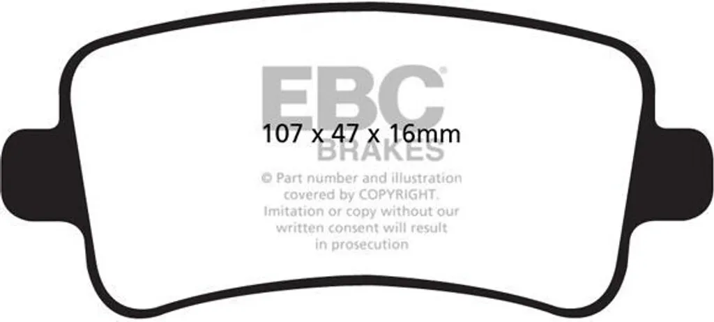 Plaquettes de frein arrière EBC DP42016R sans bruit pour Opel Insignia