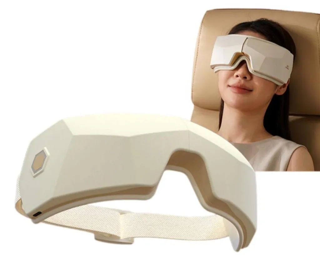 Masseur Yeux Bluetooth à Compresses Chaudes - Format XL 21.5x11.5cm