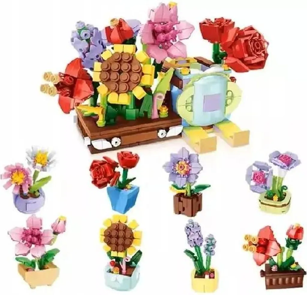 Bouquet de fleurs en blocs 752 pcs, fleurs éternelles 7238197 97088 - 4