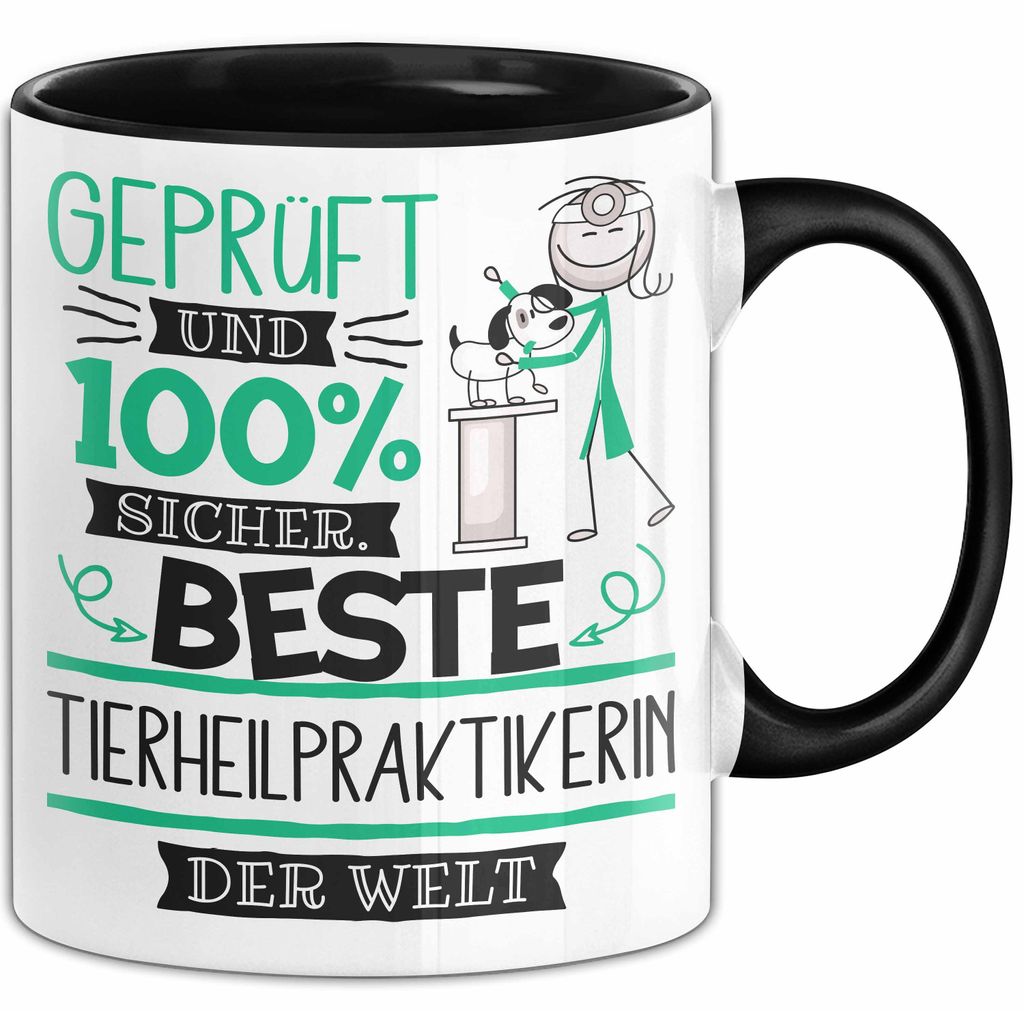 Beste Tierheilpraktikerin Der Welt Tasse Geschenk für Eine Tierheilpraktikerin Und Sicher Geschenkidee Geburtstag Weihnachten (Schwarz)