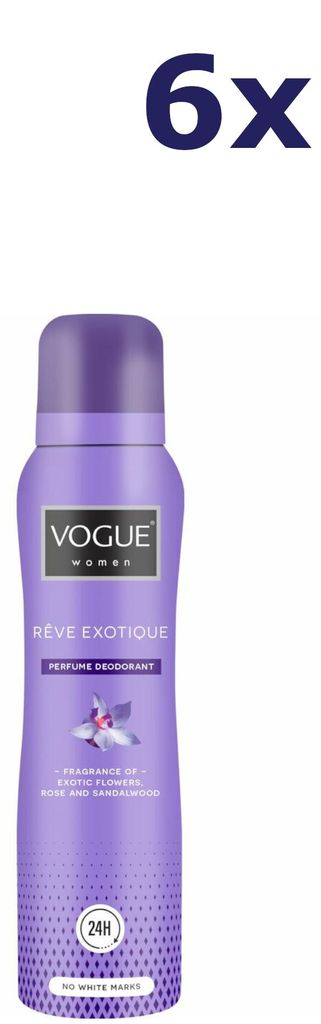 6x Vogue Deospray – Reve Exotique 150 ml Produktbild 