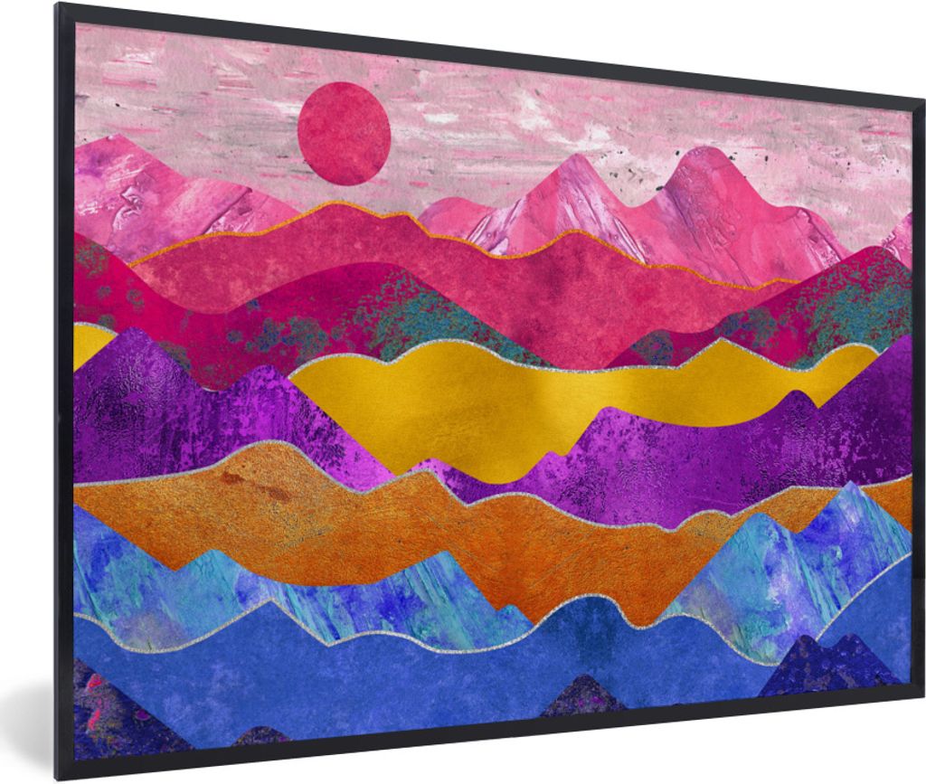 MuchoWow Gerahmtes Poster Bi - Marmor - Stolz 60x40 cm - Poster mit Schwarzem Bilderrahmen Wandposter Rahmen Foto Bilder - Printing - Wanddeko Sc...