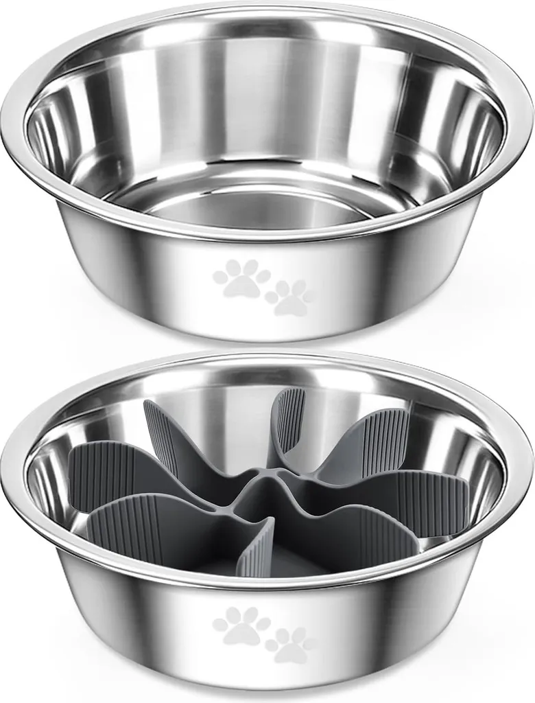 Insert Gamelle Chien Slow Feeder avec Ventouses - Silicone Souple sans BPA