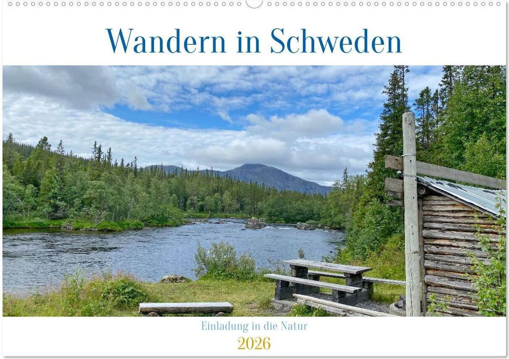 Wandern in Schweden - Einladung in die Natur (Wandkalender 2026 DIN A2 quer), CALVENDO Monatskalender