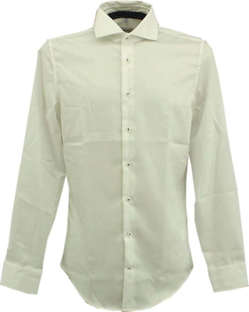 29847 Seidensticker, , Herren langarm Hemd, Popeline, white, 41