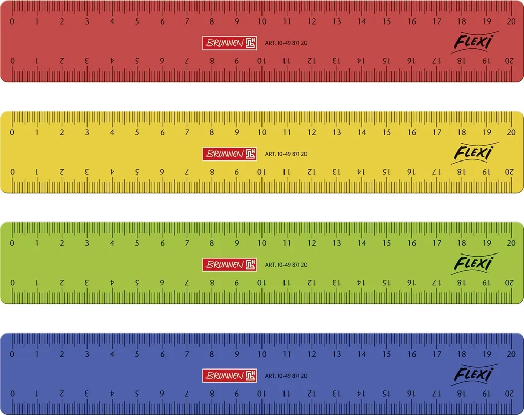 Règle 20cm Flexi Lot de 10 : Ne Casse Plus dans le Sac d'École
