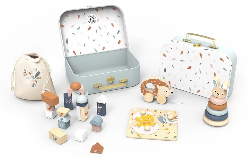Ma première boîte de jouets Speedy Monkey - Set d'éveil sensoriel doux
