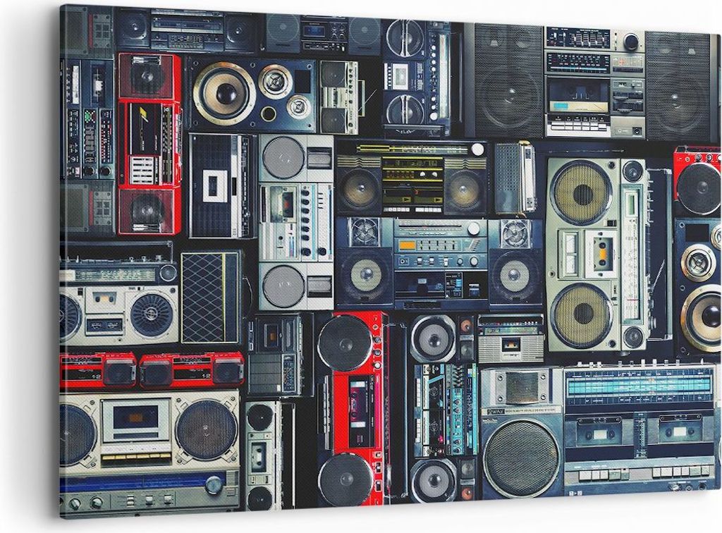 Bild auf Leinwand - Leinwandbild - Empfänger Radio - 100x70cm - Wand Bild - Wanddeko - Wandbilder - Leinwanddruck - Bilder - Kunstdruck - Wanddeko...