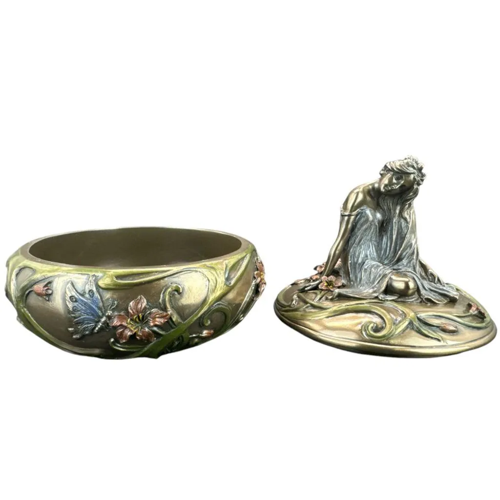Boîte décorative Veronese AN10292A4 - Rangement bijoux et déco bronze