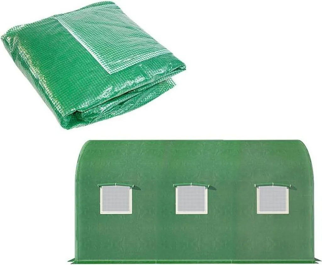 GOTEL Couverture SP2 pour Serre Tunnel 3x2x2M - Bâche de Rechange Armée