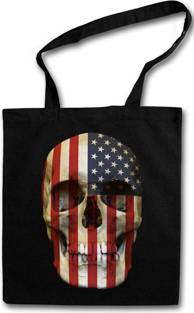 Urban Backwoods USA Stars Skull, Stofftasche, Farbe: Schwarz