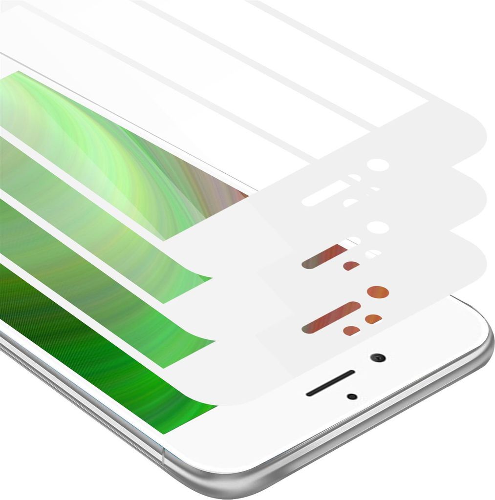 Cadorabo 3x Vollbild Panzer Folie für Apple iPhone 8 PLUS / 7 PLUS / 7S PLUS Schutzfolie in Schwarz Tempered