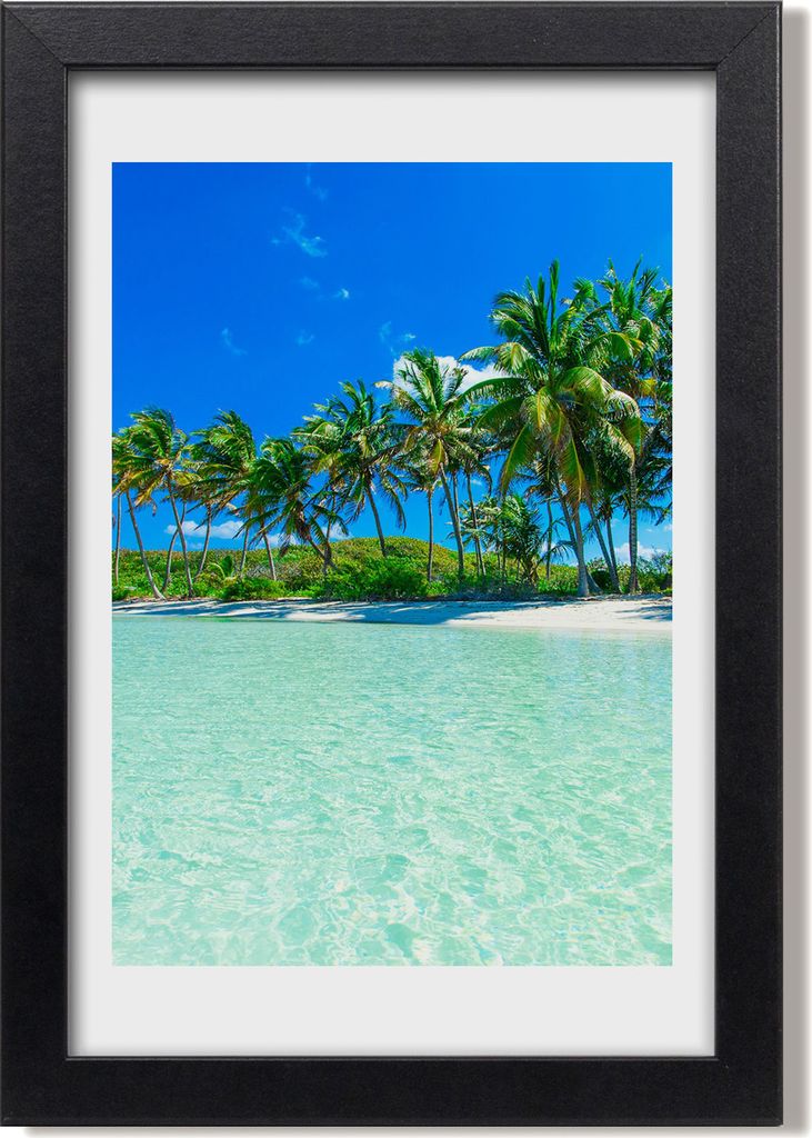 Bild 20x30 MDF-Rahmen, Wandkunst Tropischer Strand Produktbild 