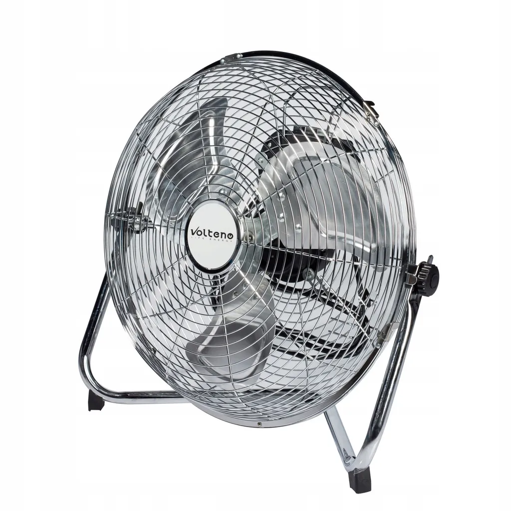 Ventilateur brasseur d'air chromé avec moteur puissant 100W - 2