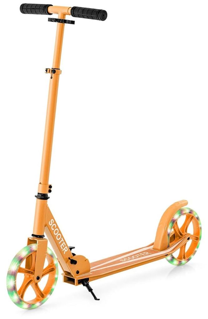 Faltbarer Scooter mit LED-Rädern, höhenverstellbar, Tragkraft 110 kg