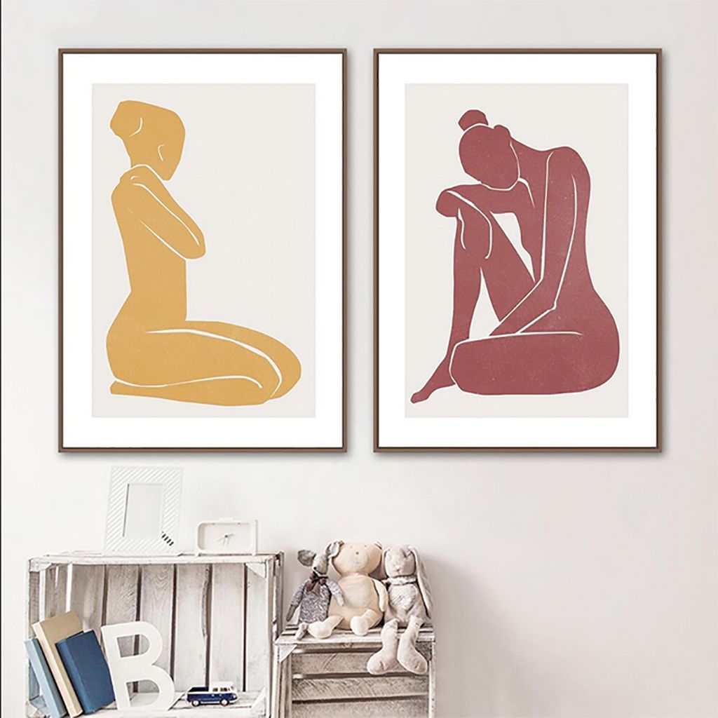 TPFLiving Kunstdruck LW-1725 (OHNE RAHMEN) Poster - Leinwand - Wandbild - Hochauflösender Giclée-Druck, langlebig und hochwertig - Abstrakte Frau...