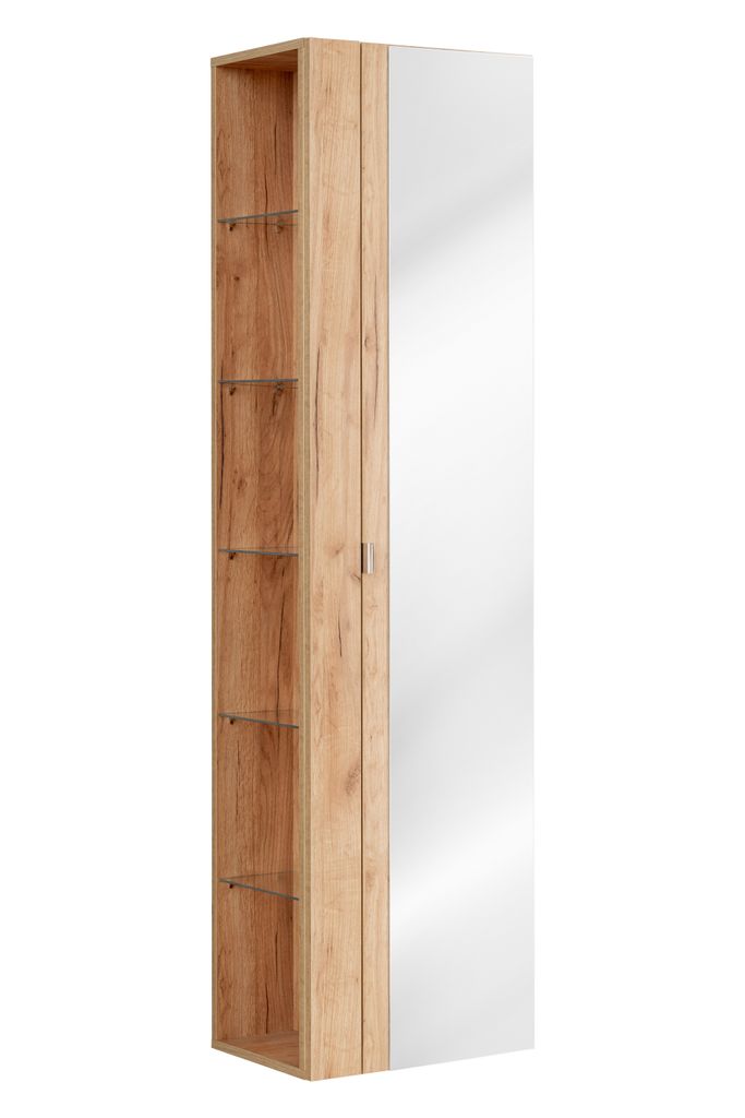 Badezimmerschrank mit Spiegel 170 cm Eiche Craft 1 Tür 45 Produktbild 