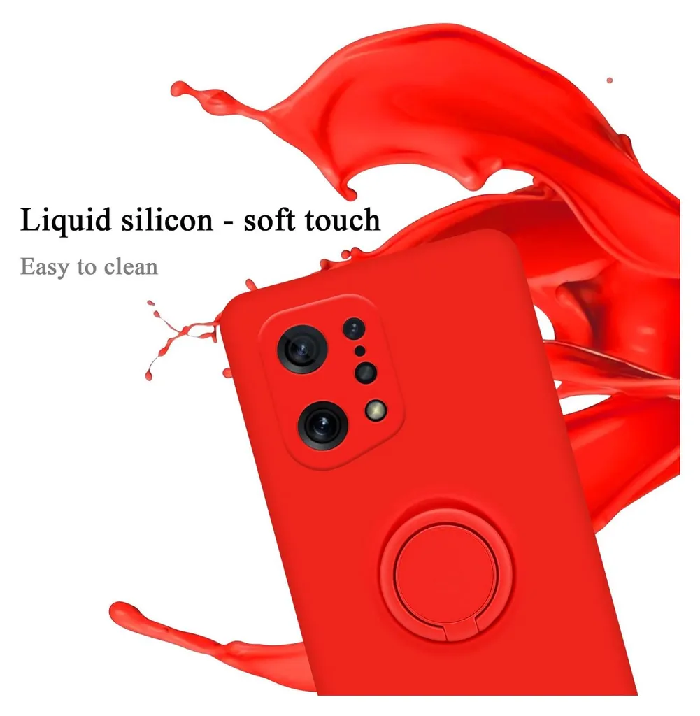 Cadorabo Custodia per Oppo FIND X5 Custodia protettiva in rosso Custodia per telefono cellulare Custodia TPU Cover - 3