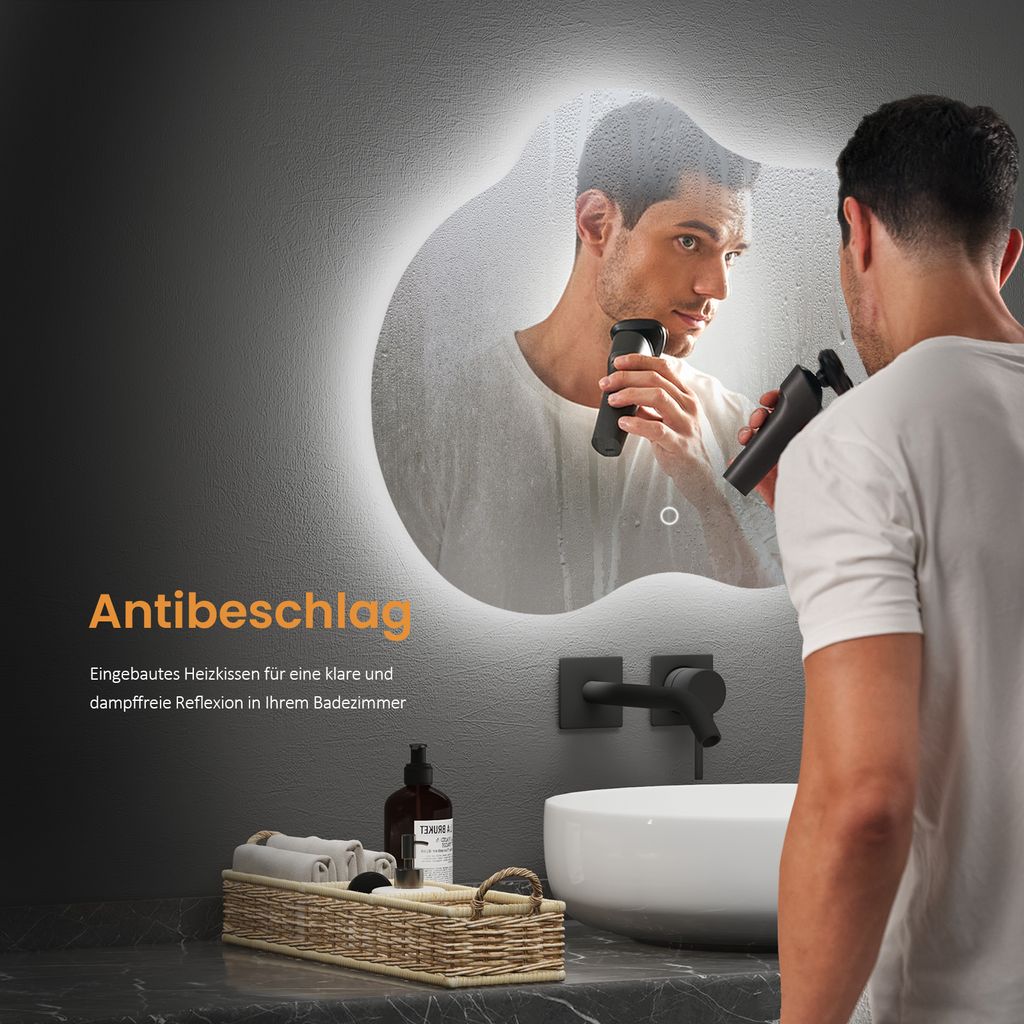 EMKE LED koupelnové zrcadlo 60 x 50 cm Koupelnové zrcadlo s Obrázek produktu 3