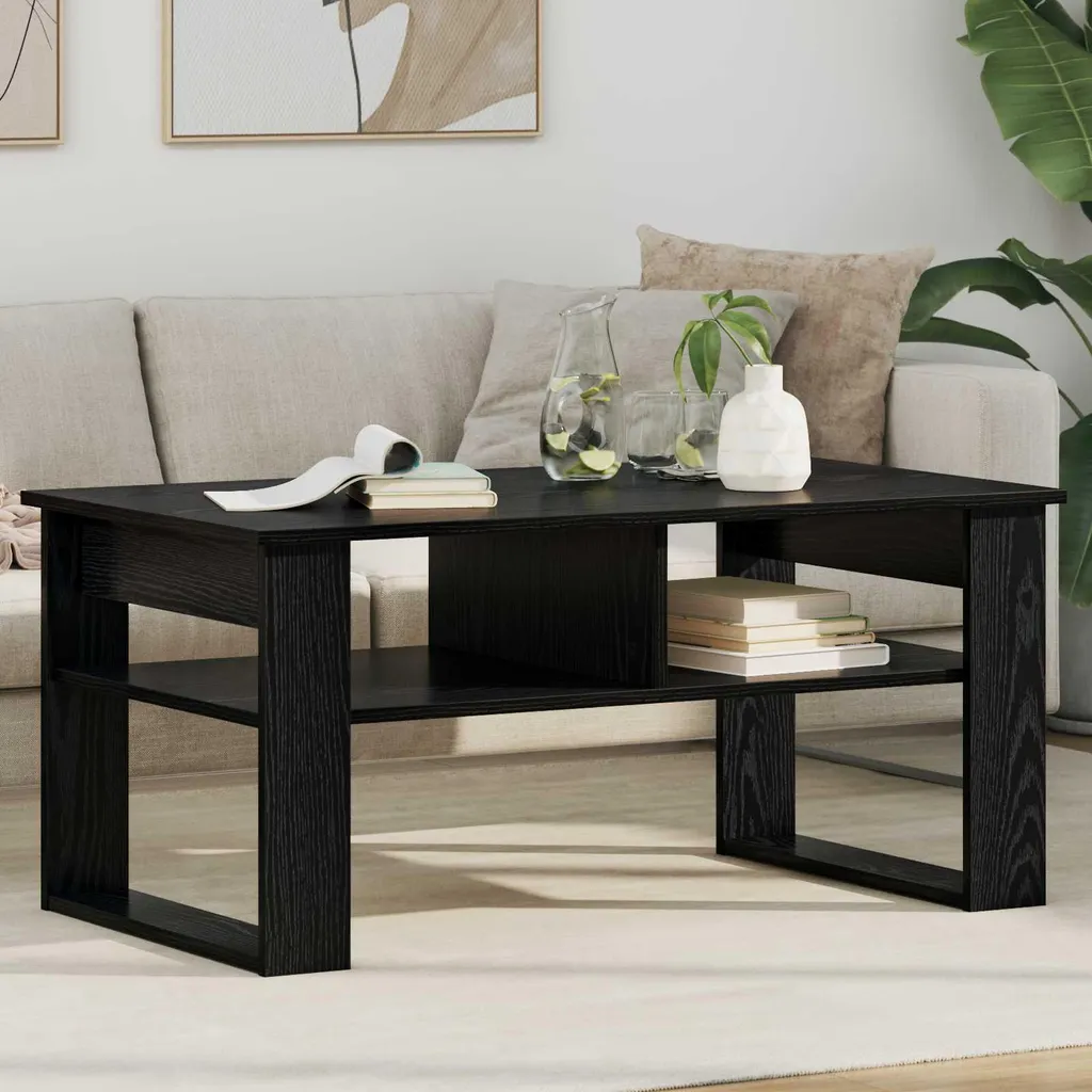 Maison Exclusive - Tavolino da salotto effetto rovere nero 96 x 54 x 44 cm Materiale ligneo