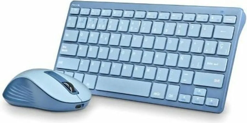 Pack clavier et souris NGS FANTASYKITBLUE sans fil bleu rose espagnol
