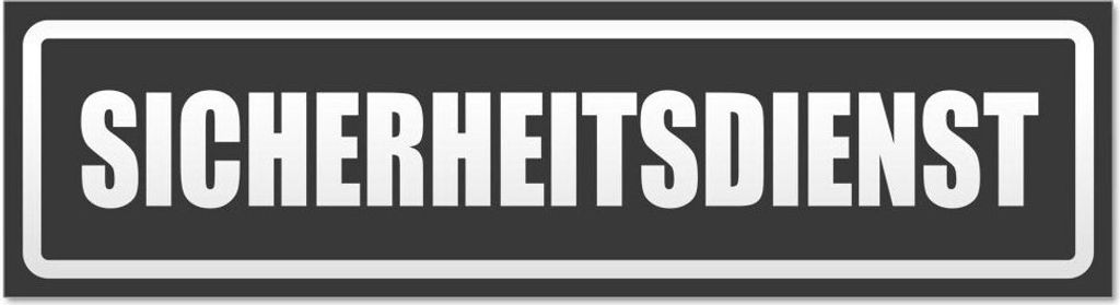 Kiwistar - Autoaufkleber - Dunkelgrau - 20 x 5,3 cm - Sicherheitsdienst invertiert - Hinweis Aufkleber Sticker für Auto, Kfz, Fahrrad, PKW, LKW