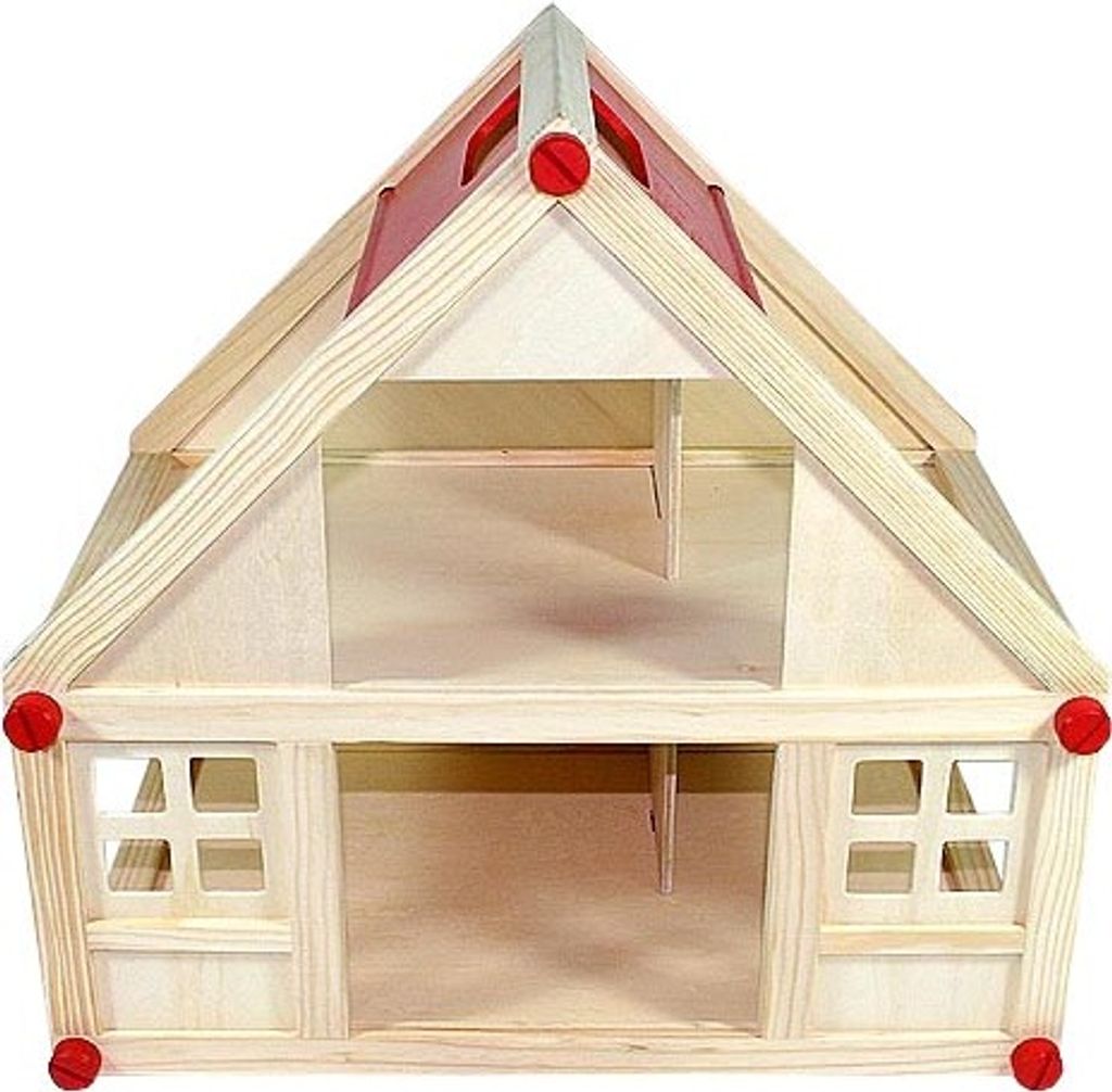 velký dřevěný domeček pro panenky FREDA 40x25x38cm NOVINKA Obrázek produktu 