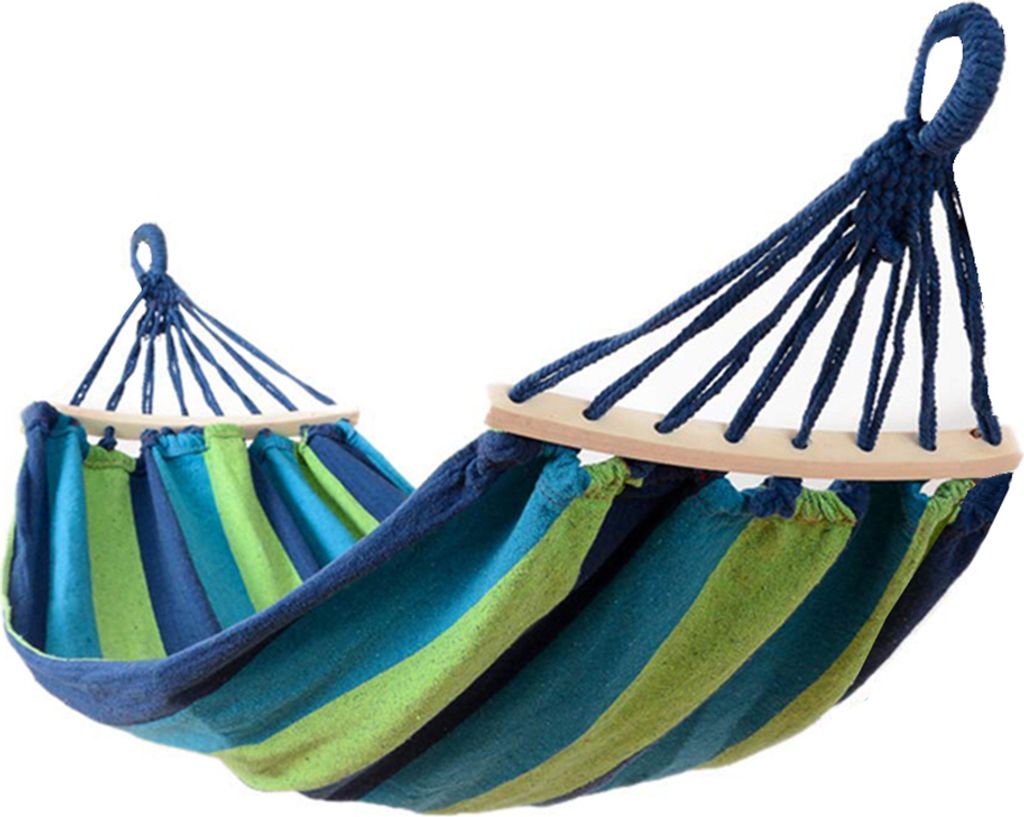 190 x 80 cm H?ngematte| fš¹r Mehrpersonen bis 200 kg belastbar | tragbar und atmungsaktiv Stabh?ngematte fš¹r Outdoor , Blau