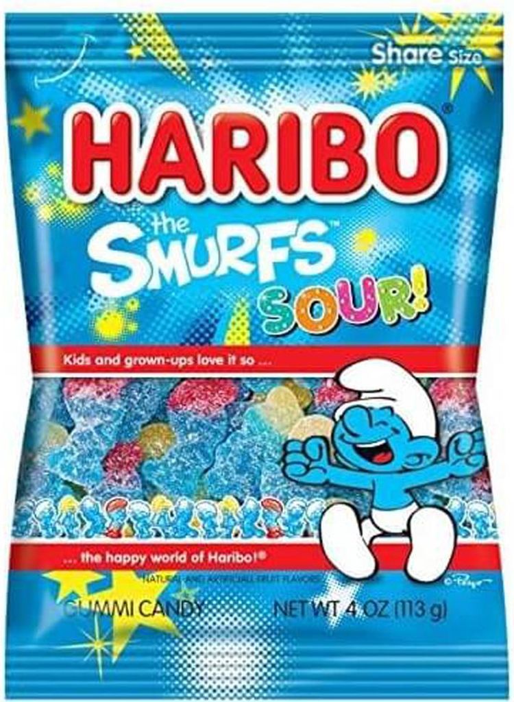 Haribo The Smurfs Sour 113g (USA)