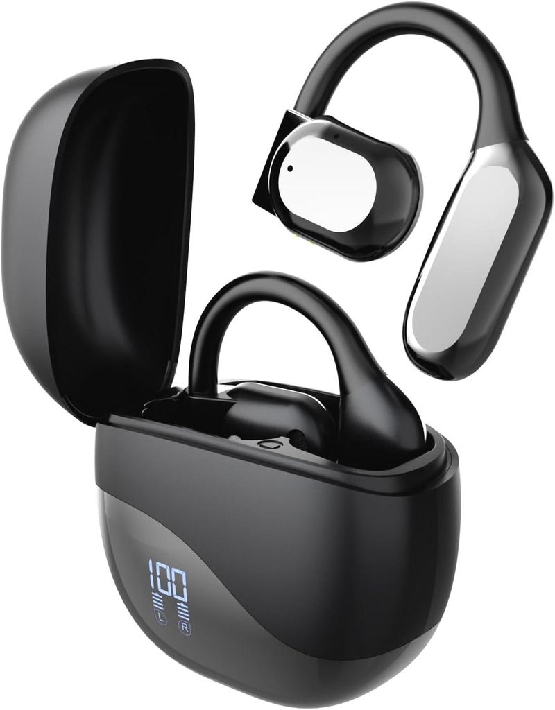 KI Übersetzer Kopfhörer Open Ear, 134 Sprachen Echtzeit Übersetzung, AI Translator Earbuds mit HD Stereo, 8H Akku für Reise Business Studium
