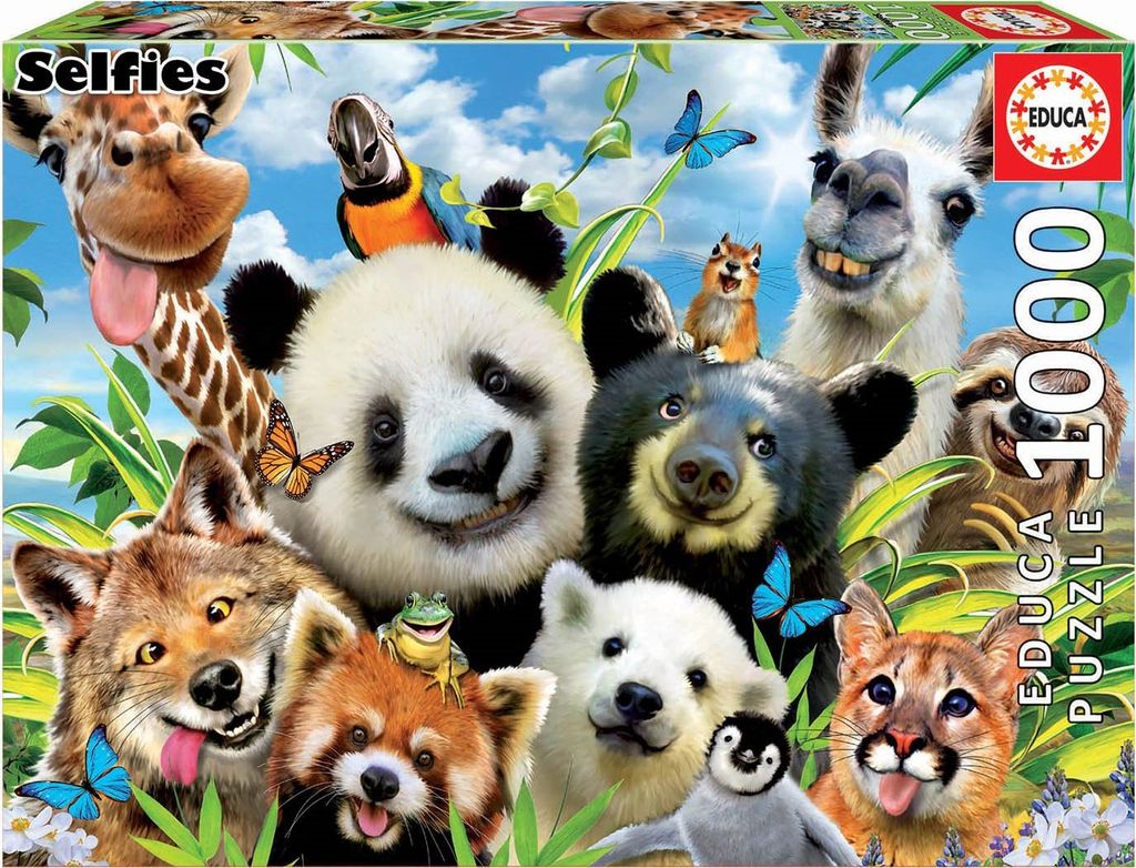 Puzzle 1000 Teile Lama Drama Selfie educa 18117
