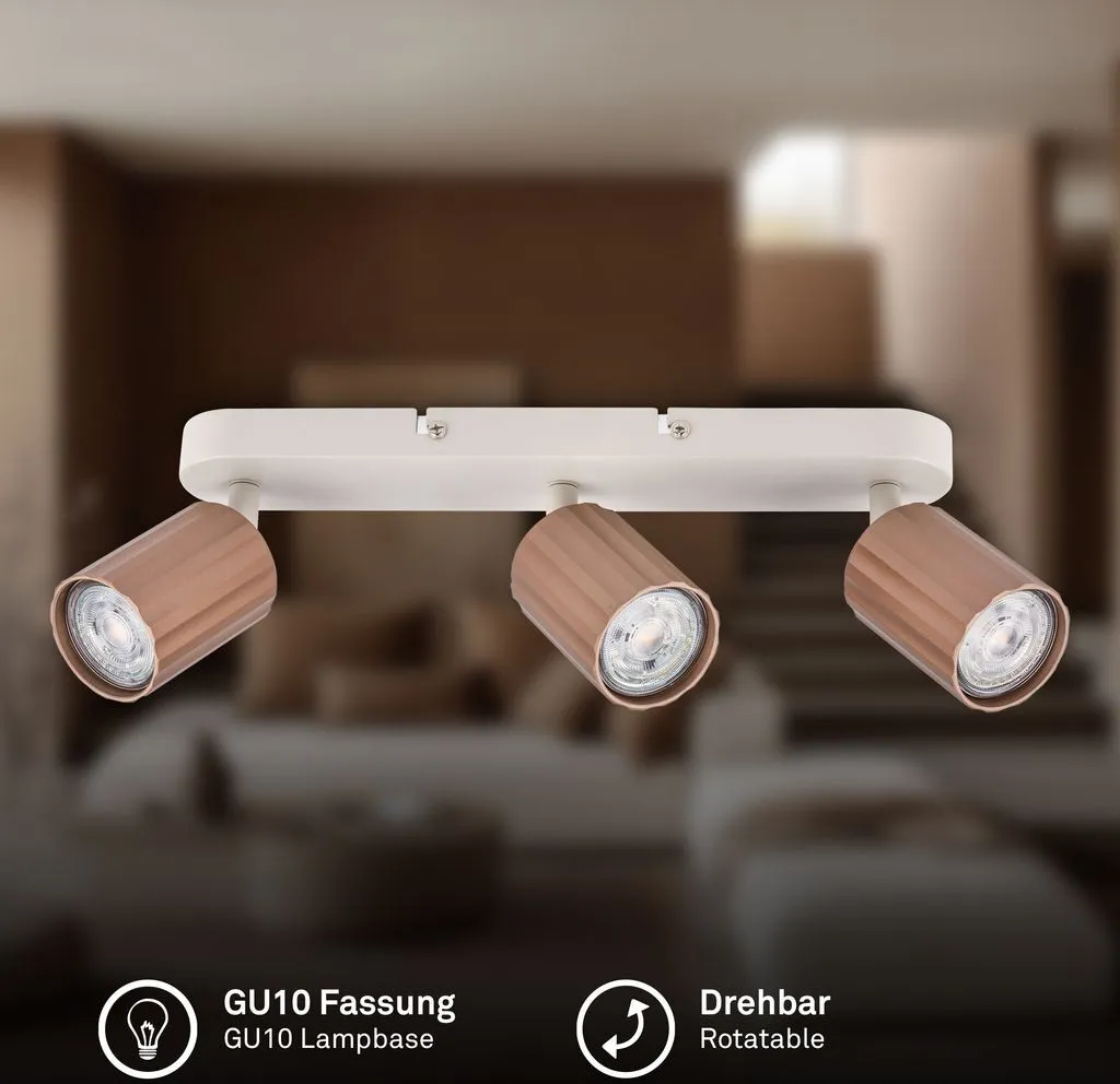 Spot de plafond orientable à 3 ampoules E27 - Plafonnier design en métal