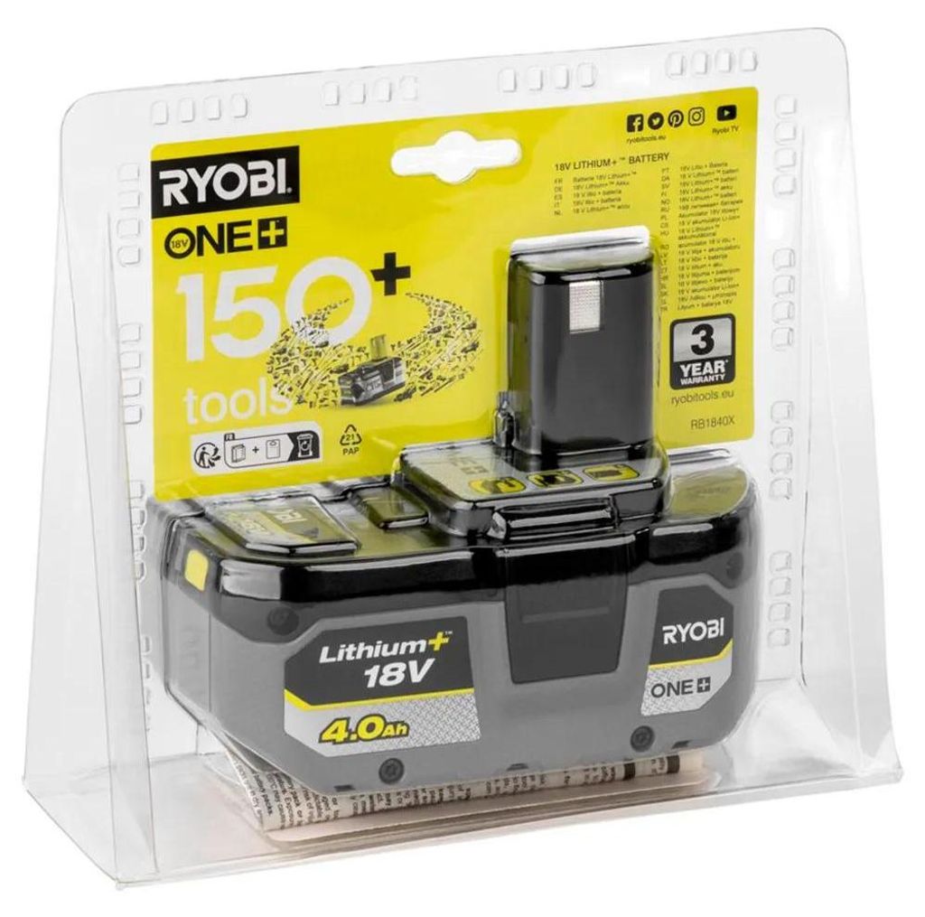 Ryobi RB1840X 18 V 4,0 Ah Akumulator Zdjęcie produktu 