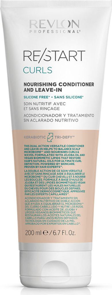 Revlon Professional Restart Curls Nourishing Conditioner and Leave-in Conditoner ohne Spülung für lockiges Haar 200 ml