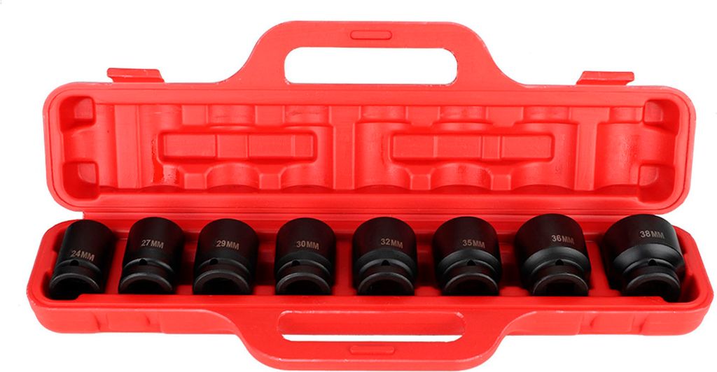 8 Stück 3/4 Zoll Drive Deep Impact Hex Head Adapter Socket Set Repairing Tool High Hardness