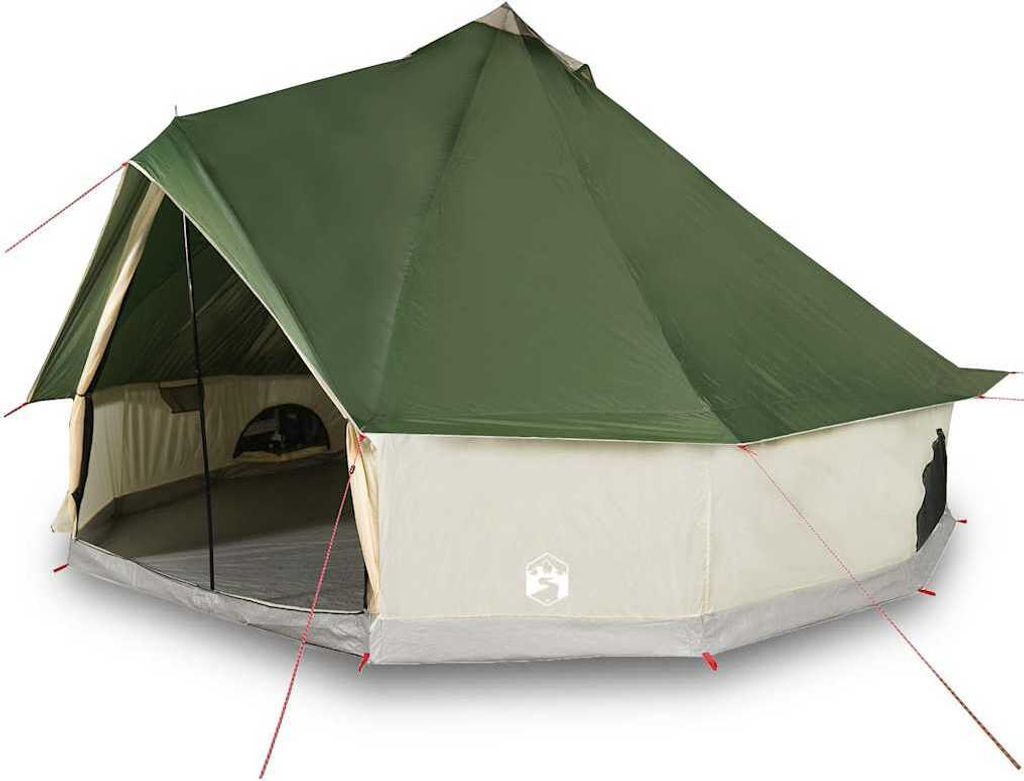vidaXL Tipi-Familienzelt 6 Personen Grün Wasserdicht Produktbild 