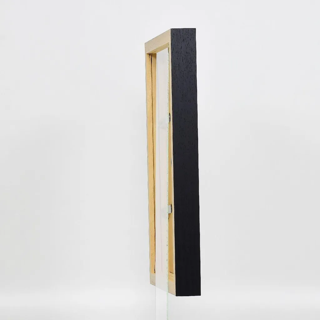 Specchio a parete profilo 55 nero 40x40 cm - Design moderno ed elegante - 9