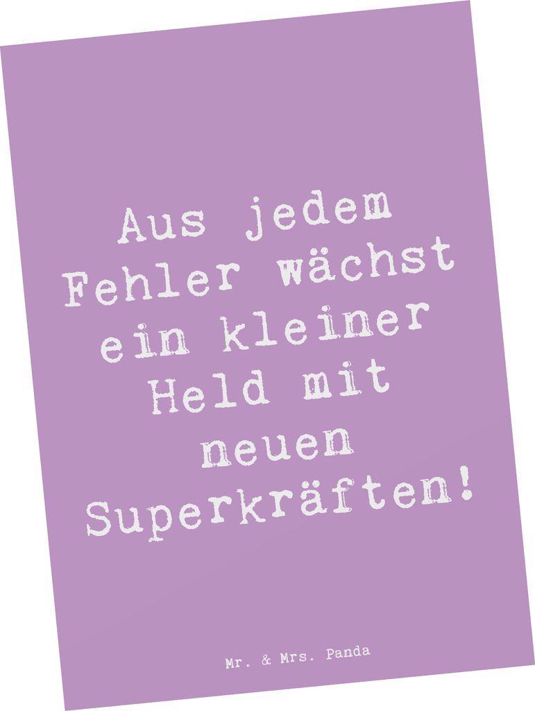 Mr. & Mrs. Panda Grußkarte Spruch Fehler machen lernen - Produktbild 