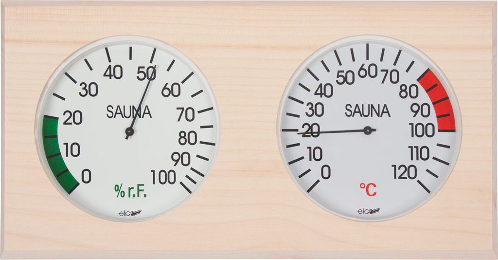 Sauna-Klimastation inkl. Thermometer und Hygrometer, Saunazubehör