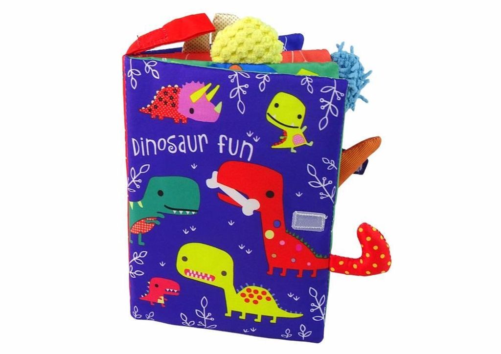IMPORT LEANTOYS Weiches Buch Bunte Dinosaurier